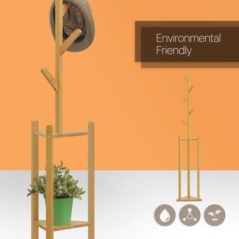 Loon Peak® Aldeign 3 Tiers Free Standing Coat Rack, Clothes Storage